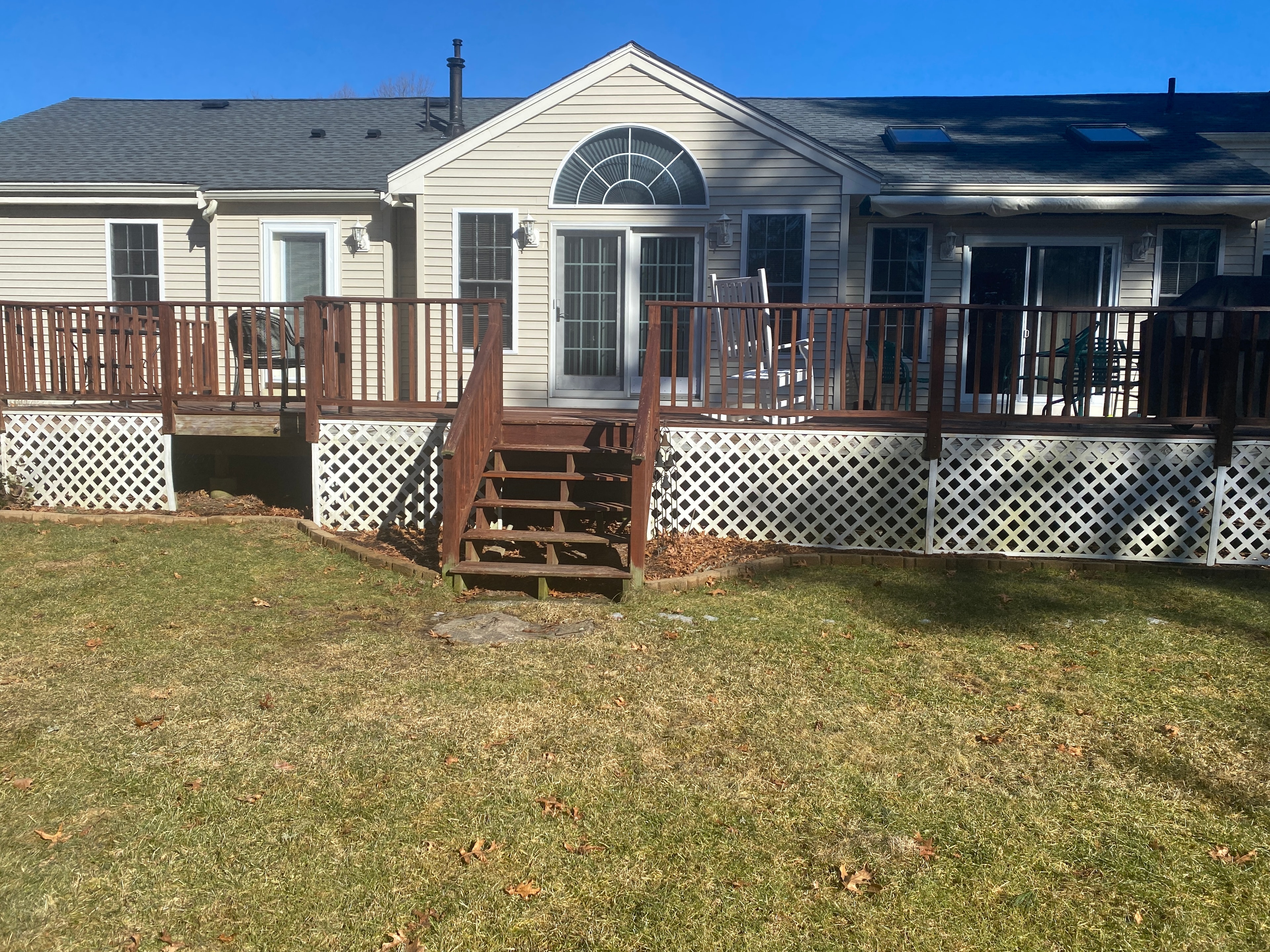 Large backyard deck — before