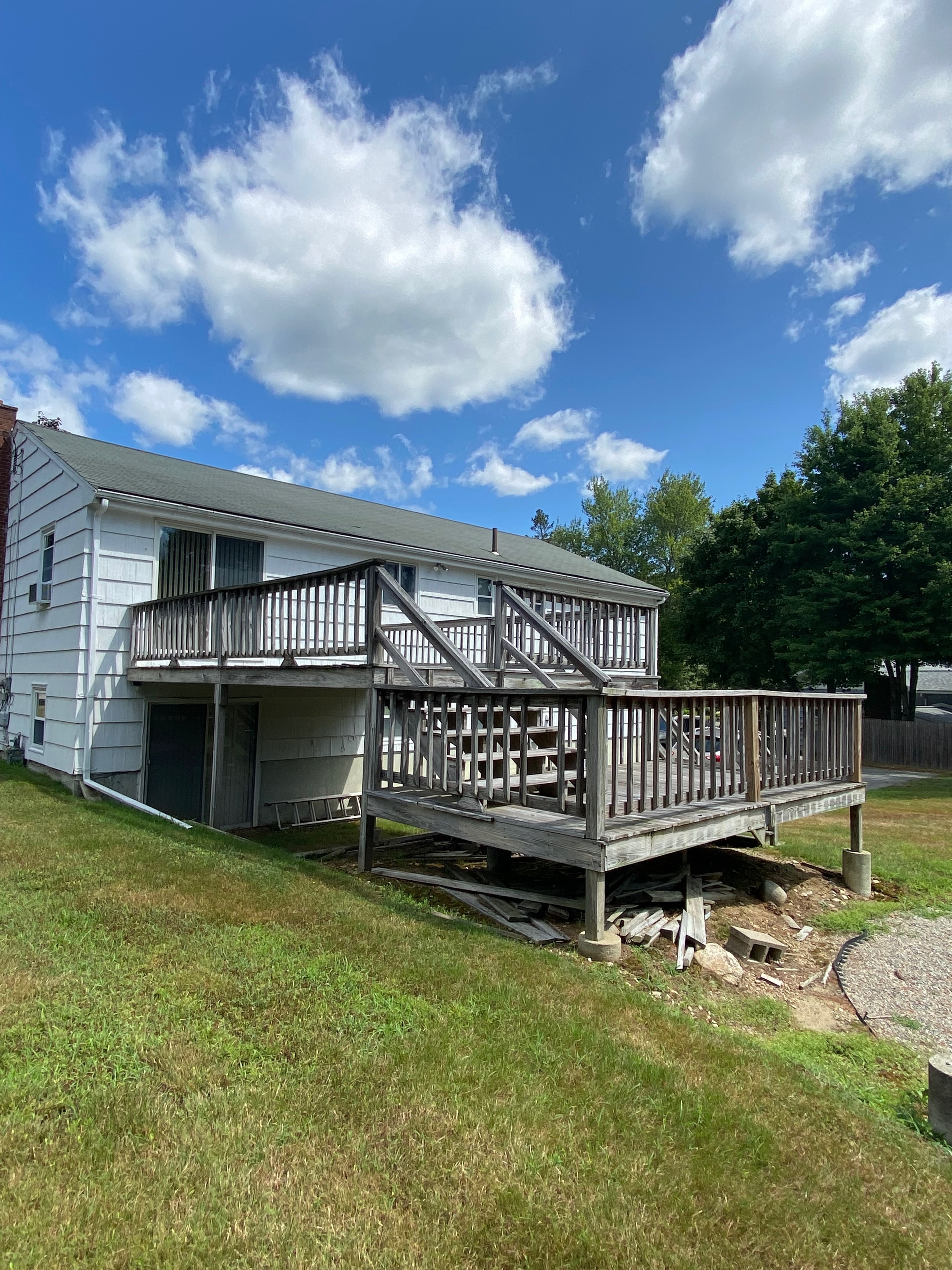 Multi-level deck — before